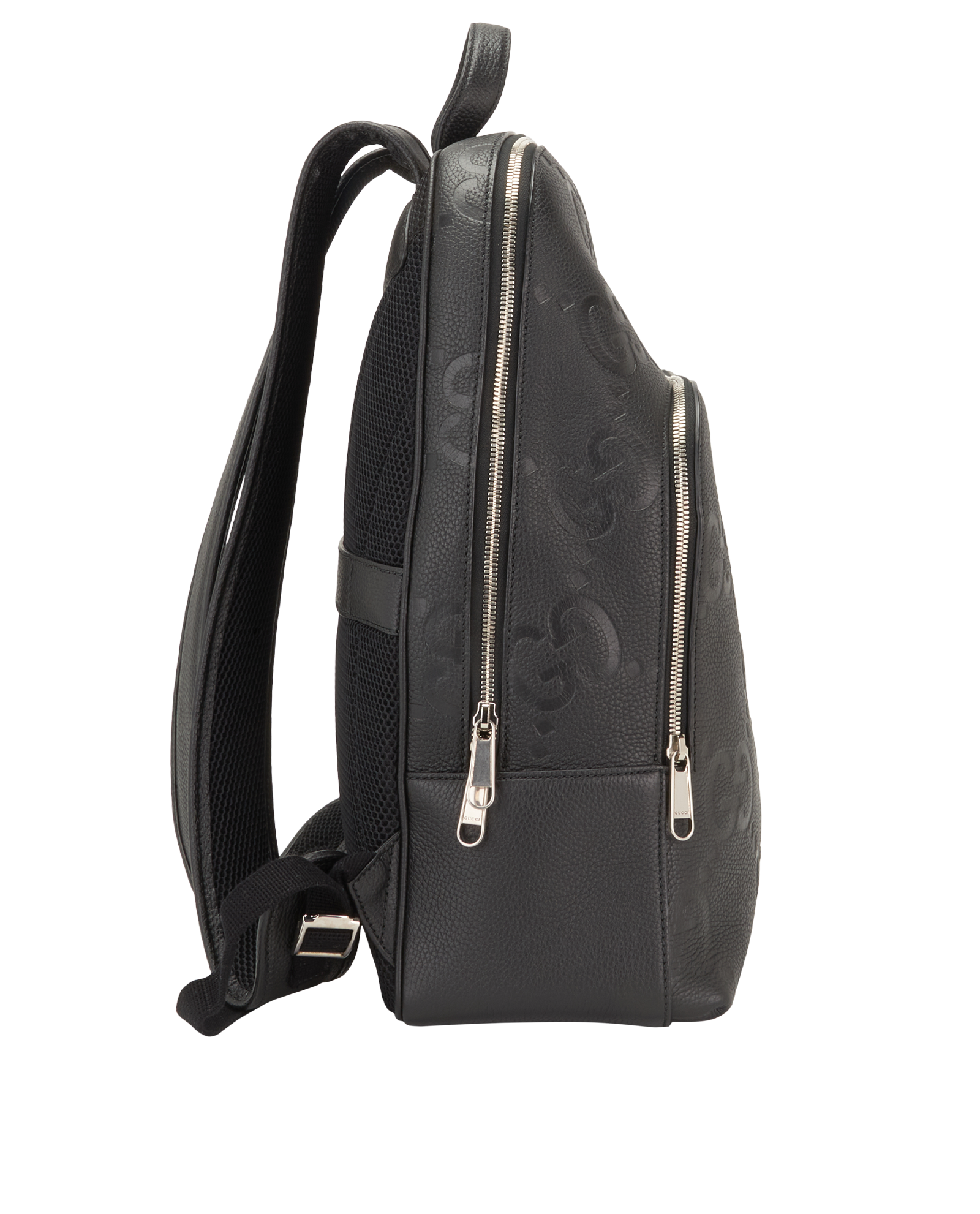 Jumbo GG Backpack, &pound;1,100, Handbags, Black, Leather, Side view